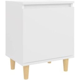 Prolenta Premium Mesita de noche blanco 40 x 30 x 50 cm