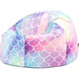 Icon Puf infantil clásico para interior y exterior con estampado de sirena
