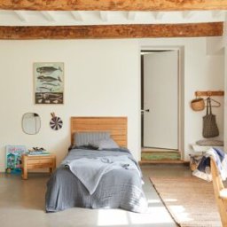 Tikamoon Cabecero infantil de teca maciza de 95 cm