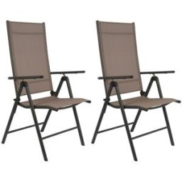Lifetime Silla de jardín beige h105xb57xl56cm