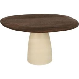 Moloo Mesa de comedor redonda 4 personas d140 madera marrón