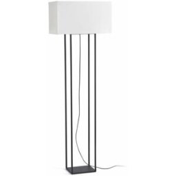 FARO BARCELONA Lámpara de pie en metal textil marrón 135cm
