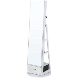 Giantex Joyería con pedestal giratorio de 360° y LED 56 x 56 x 164cm