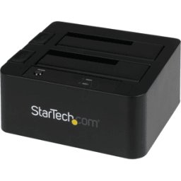 STARTECH.COM ST SDOCK2U33EB - Estación de acoplamiento dual 2,5"/ 3,5" SATA HDD, USB 3,