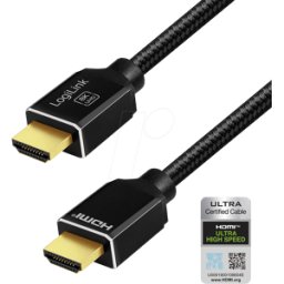 LOGILINK CH0113 - Cable HDMI, 8K/60 Hz, nylon, certificado, 5 m.