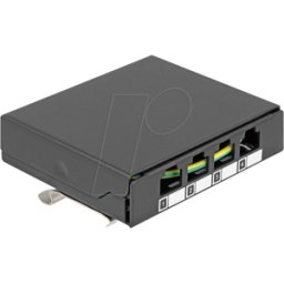 DELOCK 90627 - Módulo KEYSTONE caja vacía 4 puertos, negro