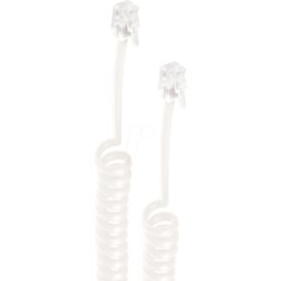 SHIVERPEAKS SHVP BS70135-7.5 - Cable espiral del teléfono, 2x 4P4C, negro, 7,5m