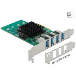 DELOCK 89048 - PCIe x4 > 4 USB 3.0 externo tipo A