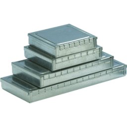 TEKO 16160 - Carcasa de chapa de acero, 161 x 68 x 16 mm, plata