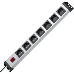 KOPP PVERSAL 7 - Tira de toma, Premium-Line, 7 vías, 1,4 m, plata