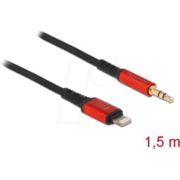 DELOCK 86587 - Cable de conexión de audio Lightning (3,5 mm), 1,5 m, neg