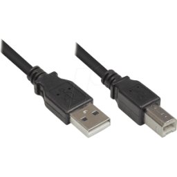 GOOD CONNECTIONS GC 2510-2OFS - Cable USB 2.0, conector A a conector B, negro, 1,8 m
