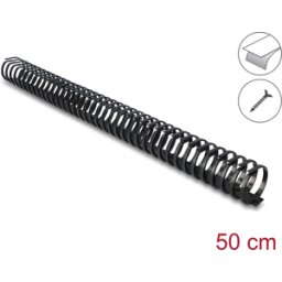 DELOCK 22077 - Canaleta para cables de 45 x 46 mm, para pegar y atornillar, 50