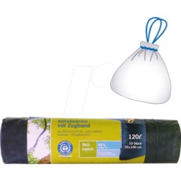 SECOLAN 00107 - Sacos de basura Secolan®, 120,0 l azul 35,0 µm, 10 piezas