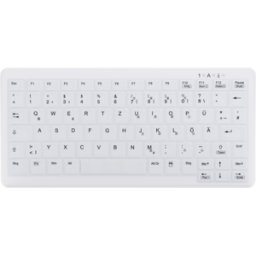 CONTOUR AK-C4110FFU1WGE - Teclado inalámbrico, desinfectable, compacto, blanco, de