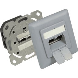 GOOD CONNECTIONS GC N0051SG - Toma de conexión RJ45, CAT.6a, UP, gris plateado