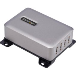 STARTECH.COM ST 424DEU-USB-C - Cargador USB, 240 W, 4x USB-C (PD3.1), GaN. Plata