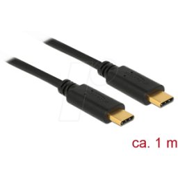 DELOCK 83323 - Delock cable USB 2.0 C male > C male 5A 1 m