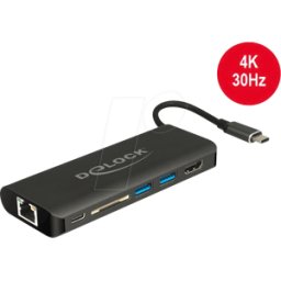 DELOCK 87721 - Dockingstation/Port Replicator, USB 3.1, Laptop