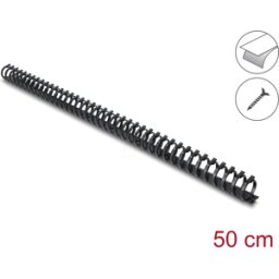 DELOCK 22075 - Canaleta para cables de 25 x 26 mm, para pegar y atornillar, 50