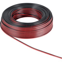 GOOBAY LA 205-10 - Cable de altavoz rojo/negro CU, 10 m