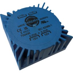 TALEMA RKPT 10215 - Transformador toroidal, placa de circuito impreso, 10 VA, 2x 15
