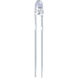 KINGBRIGHT LED 3-2000 RT - LED, 3 mm, con cable, hiper-rojo, 2000 mcd, 34°