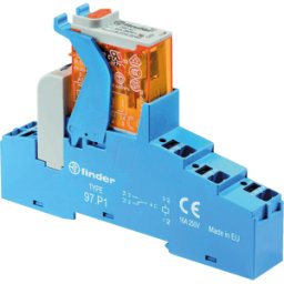FINDER FIN 4C.P1.9 12V - Relé de acoplamiento - Push-in, 1 contacto inversor, 12 V CC