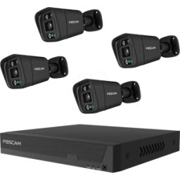 FOSCAM FN9108B4B - Grabador de vídeo de red, conjunto que incluye 4 c&aacute