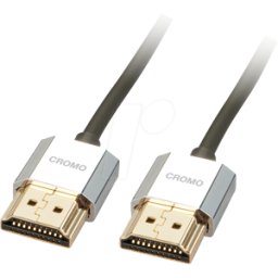 LINDY 41670 - Cable HDMI: Línea Chromo, Slim, 4K60Hz, 0,5 m