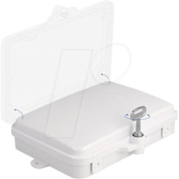 DELOCK 87901 - Fibra óptica, distribuidor de pared, IP65, 6 puertos, bla