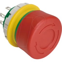 IDEC ID XW BV3SG02TR - Botón de parada de emergencia, 22 mm, E-Stop, 2 SIN conta