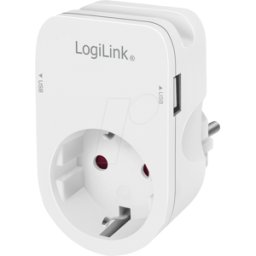 LOGILINK PA0247 - Adaptador de toma de corriente con soporte de colocación,