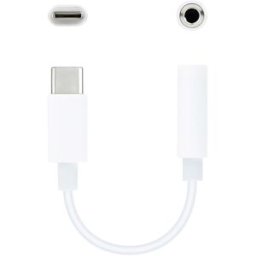 Nanocable Cable Conversor de Audio USB-C/M - Jack 3.5/F 11 CM Blanco