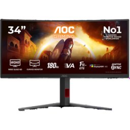 AOC Monitor Curvo Gaming 34" CU34G4CA Fast VA UWQHD 180Hz 0.3ms 21:9 Adaptive Sync