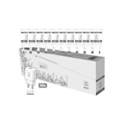 Pack 10 Cargadores de Pared Tech One Tech Basik TEC2954 - 1xUSB - 12W