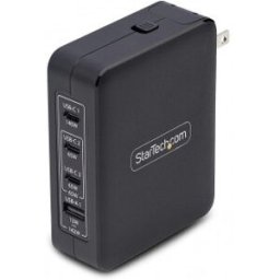 StarTech.com Cargador USB-C/USB-A de Pared GaN PD de 140W - 3x USB-C/1x USB-A - Cargador Internacion