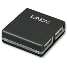 Lindy 42742 hub de interfaz 480 Mbit/s Negro