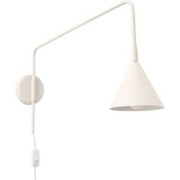 Aplique de pared Nox blanca interruptor en cable