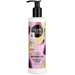 Organic shop gel de ducha pasion fruta de la pasion-cacao 280ml