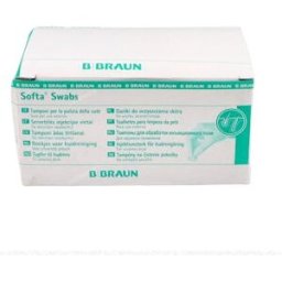 Braun softa swabs cleansing toallitas alcohol 70% 100 un r19579