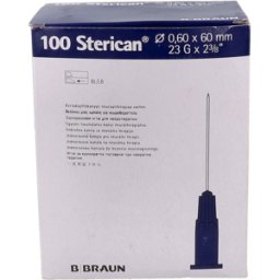 Braun aguja hipo sterican 23g 60- 6 mm cono azul 100 un - 4665600