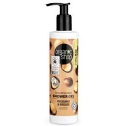 Organic shop gel de ducha nutritivo macadamia-aguacate 280ml.