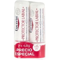 Eucerin pack duplo protector labial fp15 2x4,8gr.