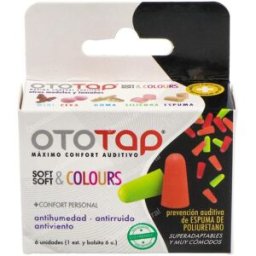 Ototap tapon oido ototap espuma colores 6 un