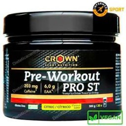 Crown sport nutrition pre workout pro st citrico 300 g (20 porciones)