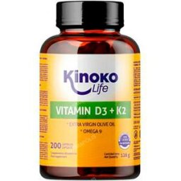 Kinoko life vitamina d3-k2 con omega 9 200 cap.