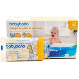 Babybaño Esponja de un Solo Uso 25 Unidades