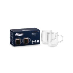 De'Longhi Tazas de vidrio de doble pared, 500 ml, pack de 2 DLSC327