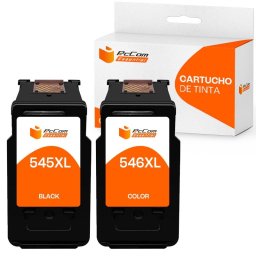 PcCom Essential Canon 545XL/546XL Cartucho Tinta Compatible Negro/Tricolor Pack 2
